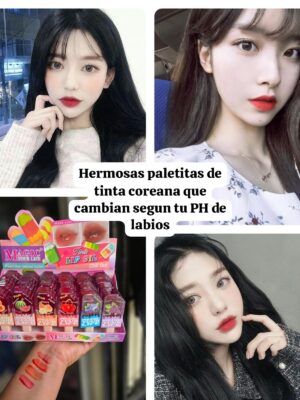 Paletitas de Tinta Coreana cambia el color de tus labios según tu PH